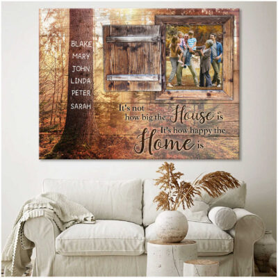 Custom Canvas Prints Personalized Photo Names Gifts It's not how big the house is Ohcanvas