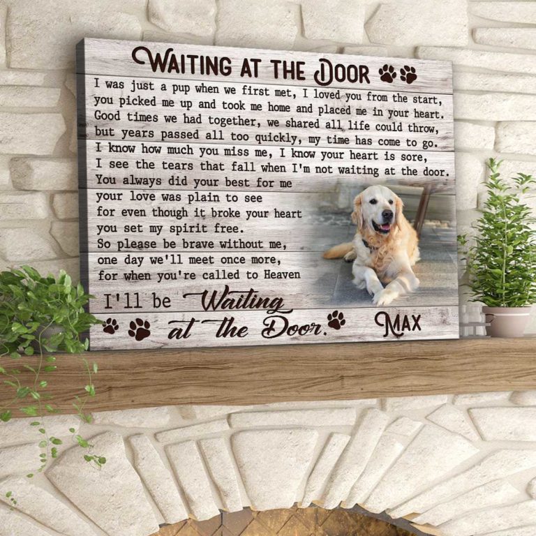 Custom Canvas Prints Personalized Memorial Pet Photo Waiting at the