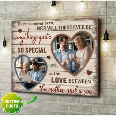 Customized Gifts For Mom, Mom And Son Canvas Print Wall Art Decoration Illustration 4
