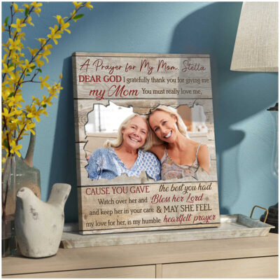 Customized Mom And Daughter Photo Gift Canvas Wall Art Decoration Illustration 3