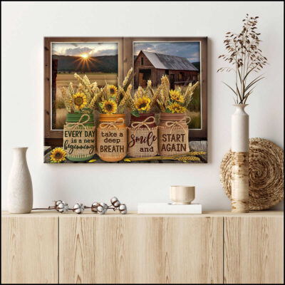 Canvas Prints Beautiful Sunshine Farm Art Everyday Is A New Beginning Wall Decor Ohcanvas (Illustration-3)