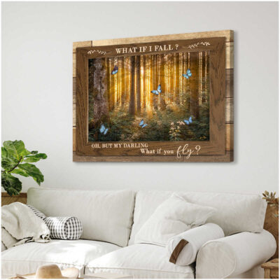 Canvas Prints Gorgeous In The Forest What If I Fall Wall Art Decor (Illustration-1)
