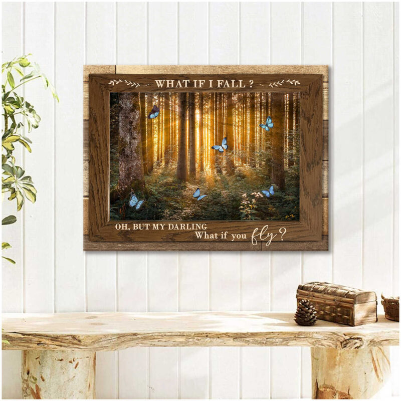 Canvas Prints Gorgeous In The Forest What If I Fall Wall Art Decor (Illustration-3)