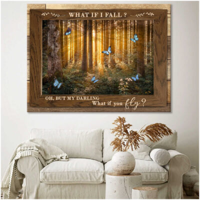 Canvas Prints Gorgeous In the Forest What if I fall Wall Art Decor