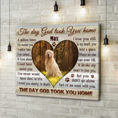 The Day God Took You Home Personalized Canvas Prints