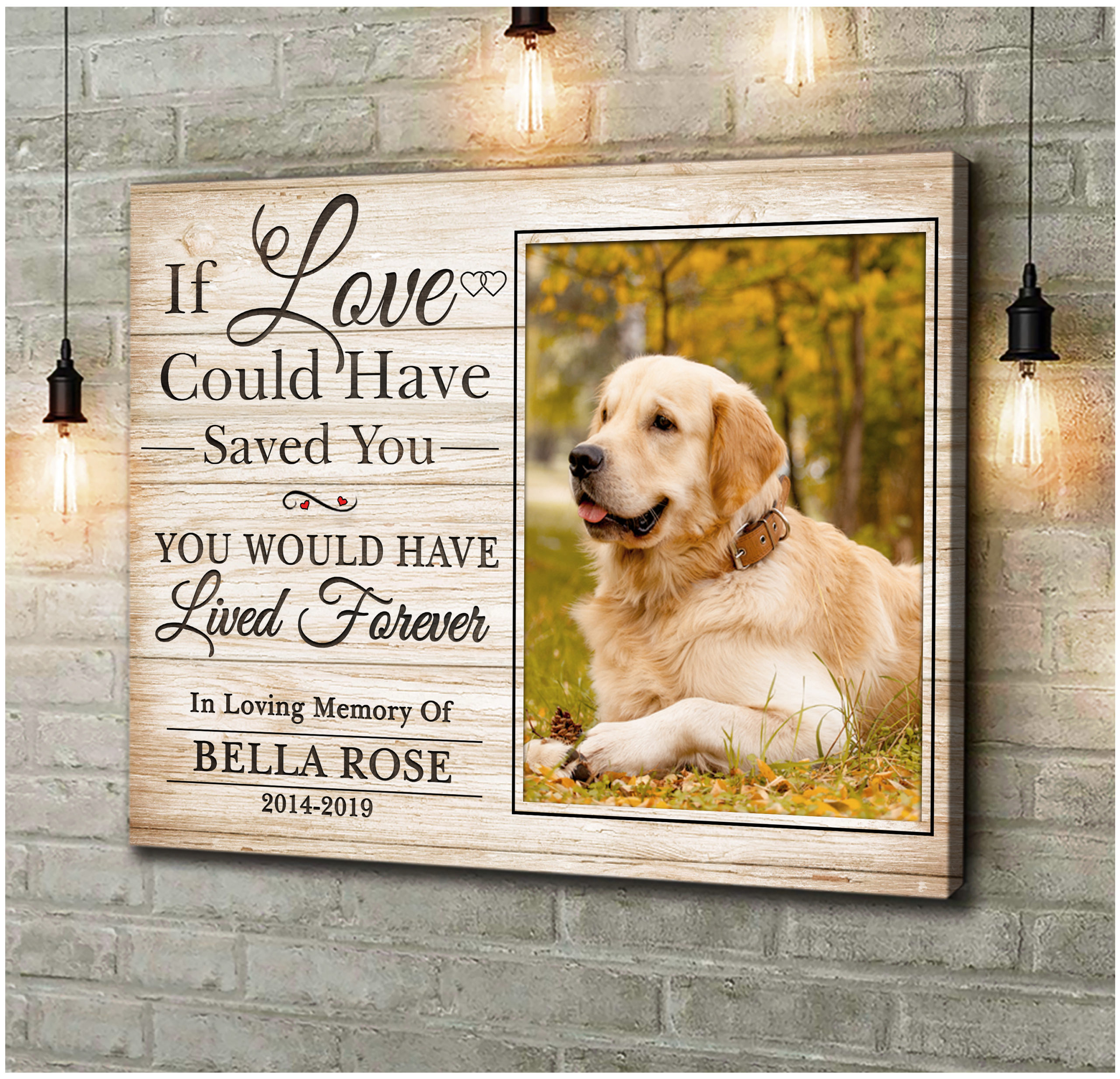 Personalized Memorial Pet Photo Canvas Prints
