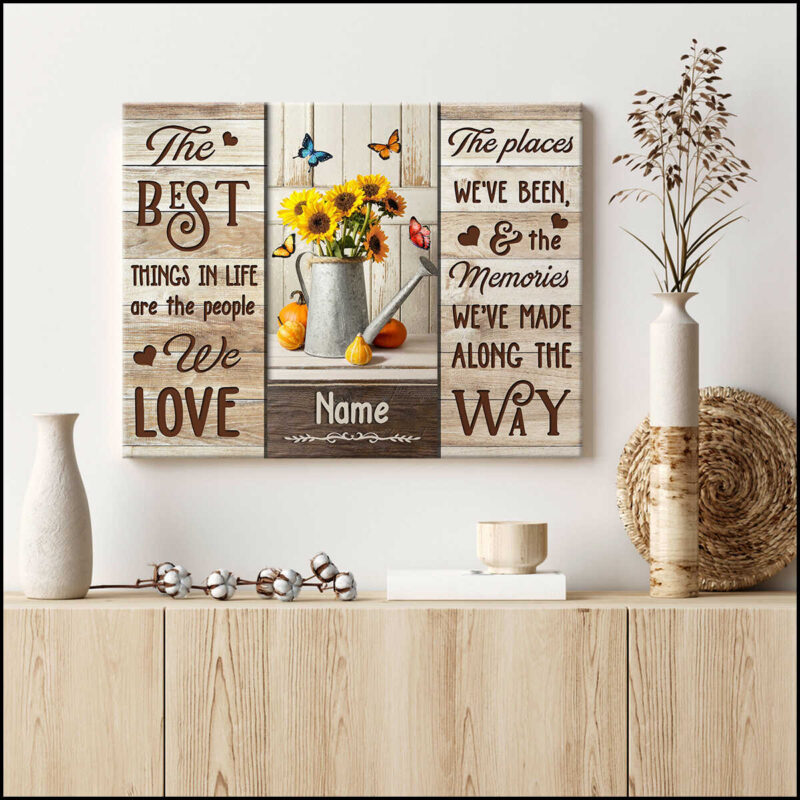 Custom Canvas Prints Personalized Name Gifts The Best Things In Life Farmhouse Wall Decor Ohcanvas (Illustration-1)