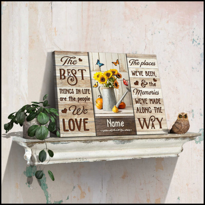 Custom Canvas Prints Personalized Name Gifts The Best Things In Life Farmhouse Wall Decor Ohcanvas (Illustration-2)