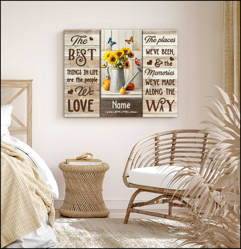 Custom Canvas Prints Personalized Name Gifts The Best Things In Life Farmhouse Wall Decor Ohcanvas (Illustration-3)