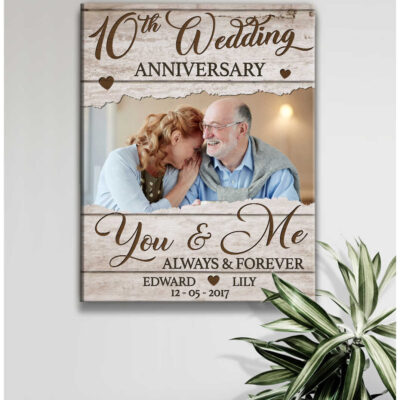 Couple Romantic 10Th Wedding Anniversary Gift Art Decor Illustration 1