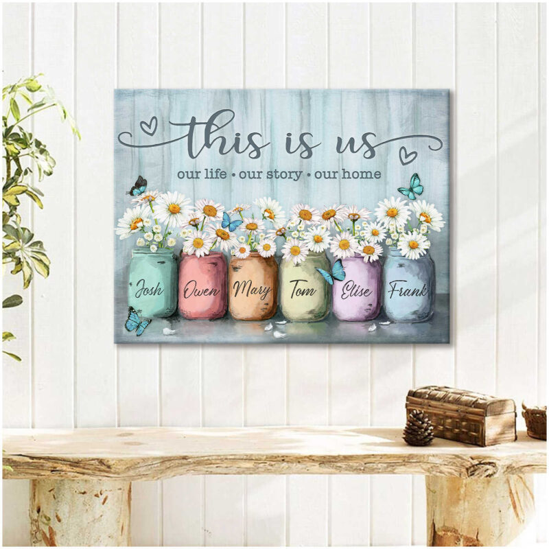 Personalized Family Wedding Gifts Daisy Flowers And Butterflies