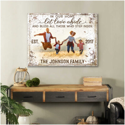 Custom Canvas Prints Personalized Photo Family Gifts Bless All Those Who Step Inside Farmhouse Ohcanvas (Illustration-1)