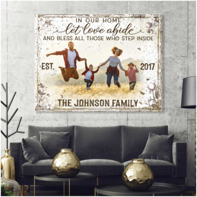 Custom Canvas Prints Personalized Photo Family Gifts Bless All Those Who Step Inside Farmhouse Ohcanvas (Illustration-2)