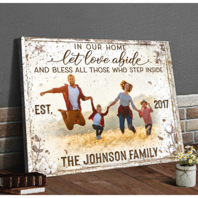 Custom Canvas Prints Personalized Photo Family Gifts Bless All Those Who Step Inside Farmhouse Ohcanvas (Illustration-3)