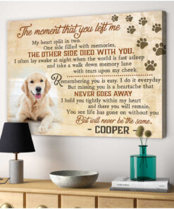 Custom Canvas Prints Personalized Memorial Pet Photo The Moment That You Left Me Ohcanvas 8 The Moment That You Left Me Canvas Prints Illustration 3