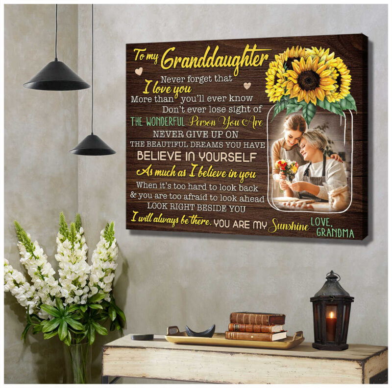 Personalized Gift From Grandma For Granddaughte Custom Photo Wall Art Decor
