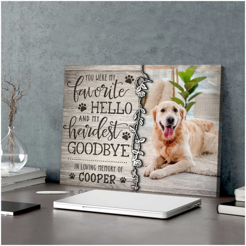 Personalized Memorial Canvas Prints, Personalized Sympathy Gifts, Memorial Wall Art You Were My Favorite Hello Ohcanvas