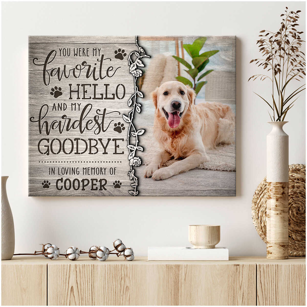 Personalized Memorial Canvas Prints, Personalized Sympathy Gifts, Memorial Wall Art You Were My Favorite Hello Ohcanvas
