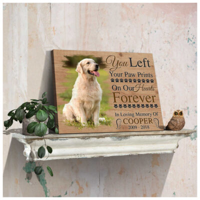 You Left Your Paw Prints Custom Canvas Prints Illutration 1