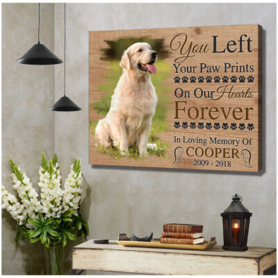 You Left Your Paw Prints Custom Canvas Prints Illutration 2