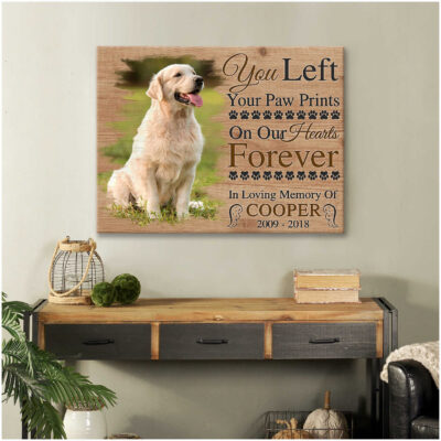 You Left Your Paw Prints Custom Canvas Prints Illutration 3