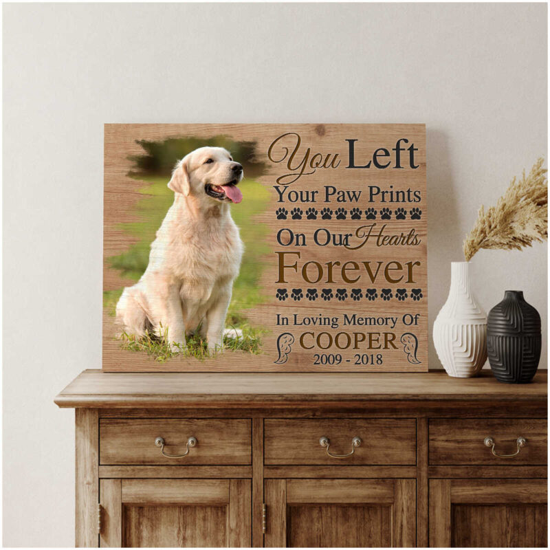 You Left Your Paw Prints Custom Canvas Prints Illutration 4