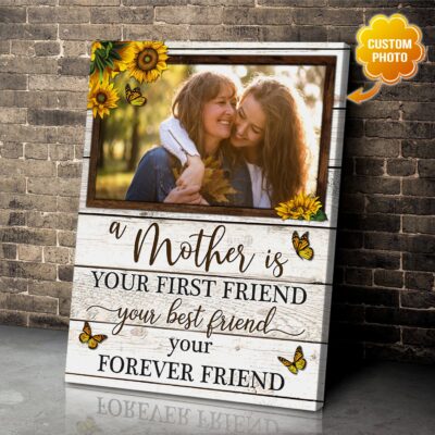 Customized Photo Gifts for Mother To Mom Sunflower Canvas Print Art Decor