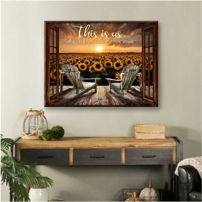 Personalized Gifts Sunflower Fields Custom Canvas Prints Illustration 2