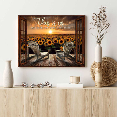 Personalized Gifts Sunflower Fields Custom Canvas Prints Illustration 4