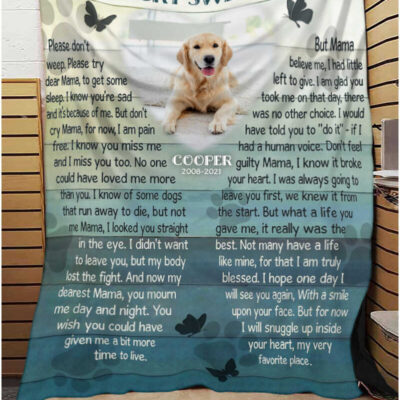 Custom Blanket Personalized Pet Photo Don'T Cry Sweet Mama Illustration 3