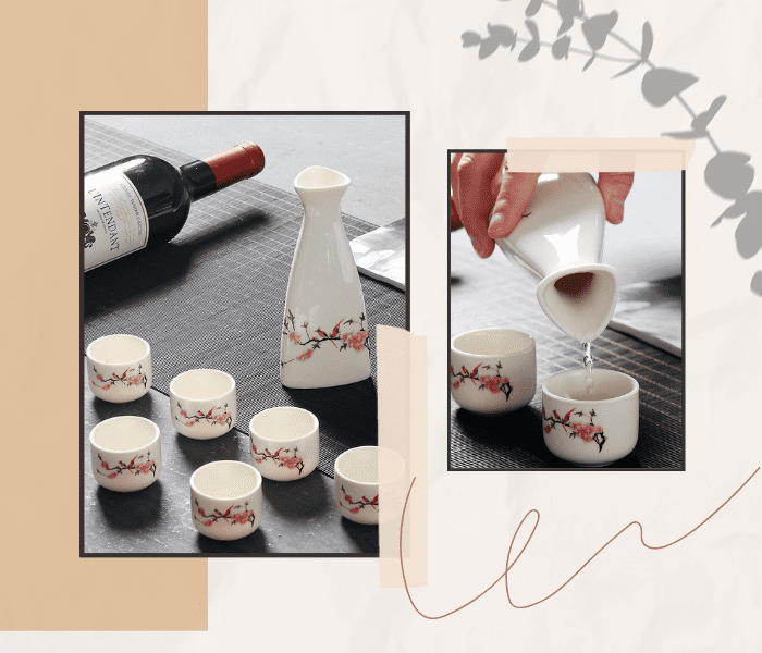 Ceramic Sake Wine Set - best 9th anniversary gifts