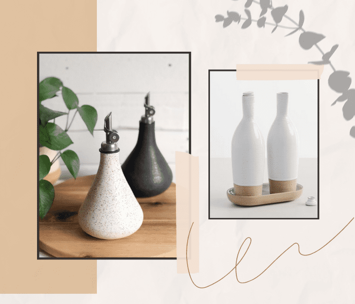 Pottery Bottle on special day - 9th anniversary gifts