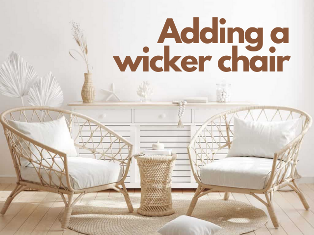 wicker chairs for simple rustic decor