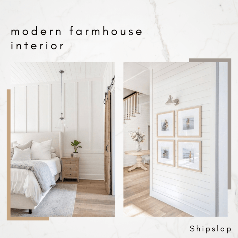 Modern farmhouse interior Shiplap