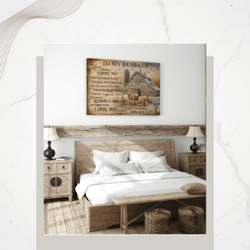 modern farmhouse interior - custom canvas print