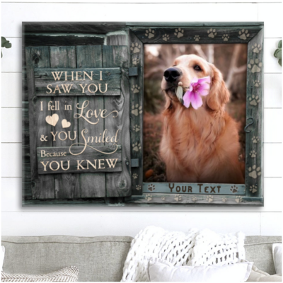 Custom Pet Portraits Dog Personalized Gifts Canvas Prints