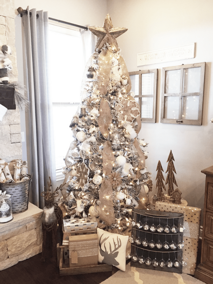 Rustic Christmas tree decor ideas