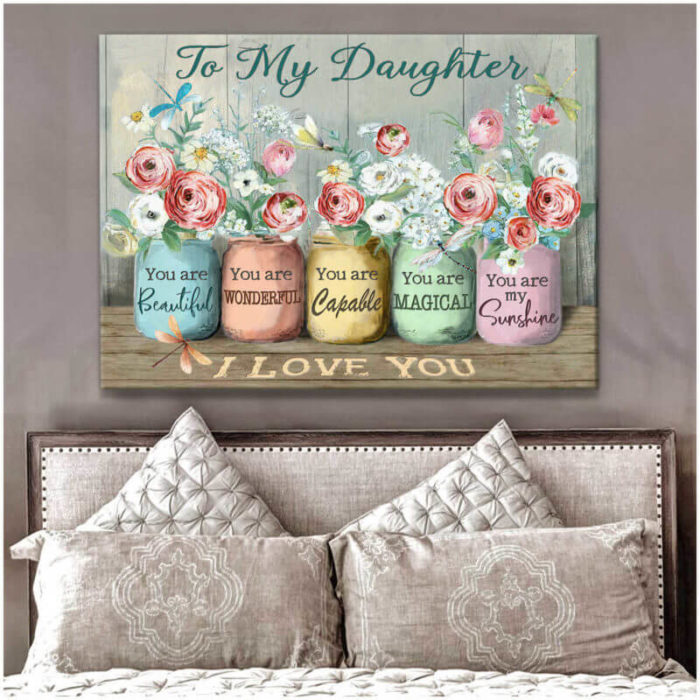 To My Daughter Canvas Print - wedding gift for daughter.