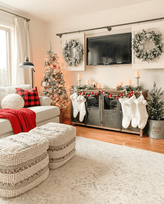 rustic farmhouse christmas decor wreath