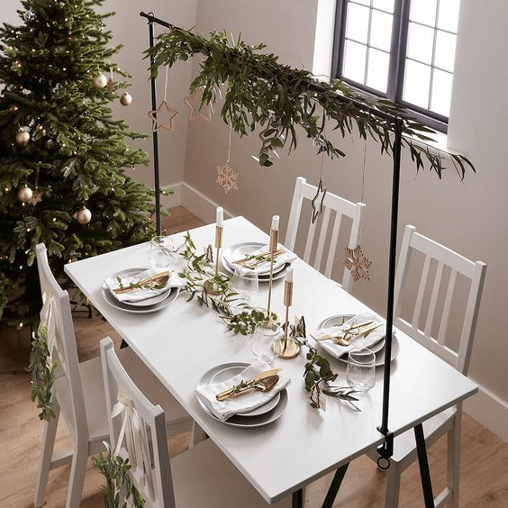 40+ Best Christmas Table Decorations for Your Holiday Dinner Parties   Christmas table decorations, White christmas decor, Winter wonderland  christmas