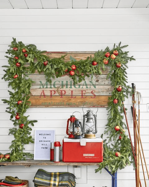 Apple Garland Farmhouse Christmas Decor