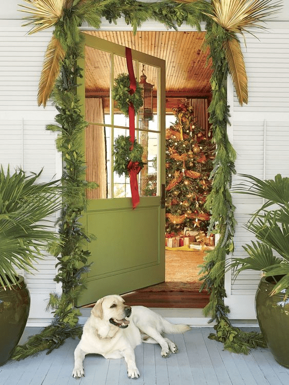 farmhouse christmas decor for doors