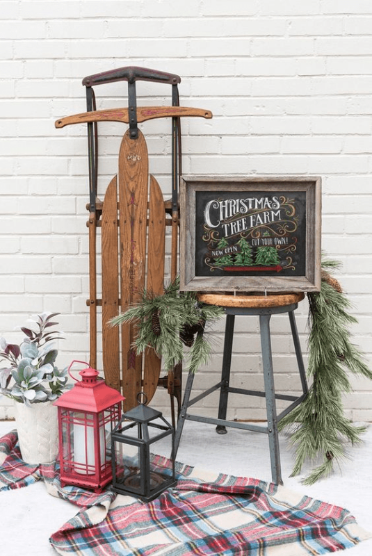 Chalkboard Farmhouse Christmas Decor