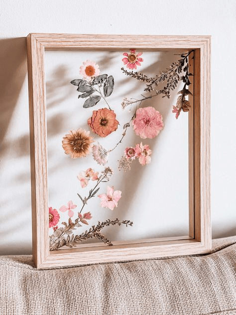 Custom Floral Picture Frame Custom Dried Flower Frame Pressed Flowers  Christmas Gift Gifts for Her Birthday Anniversary Gift 