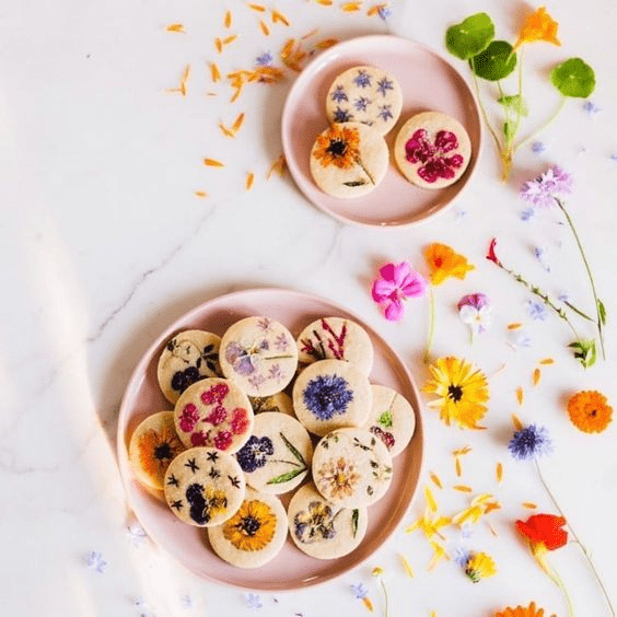 four year anniversary gift idea floral cookies
