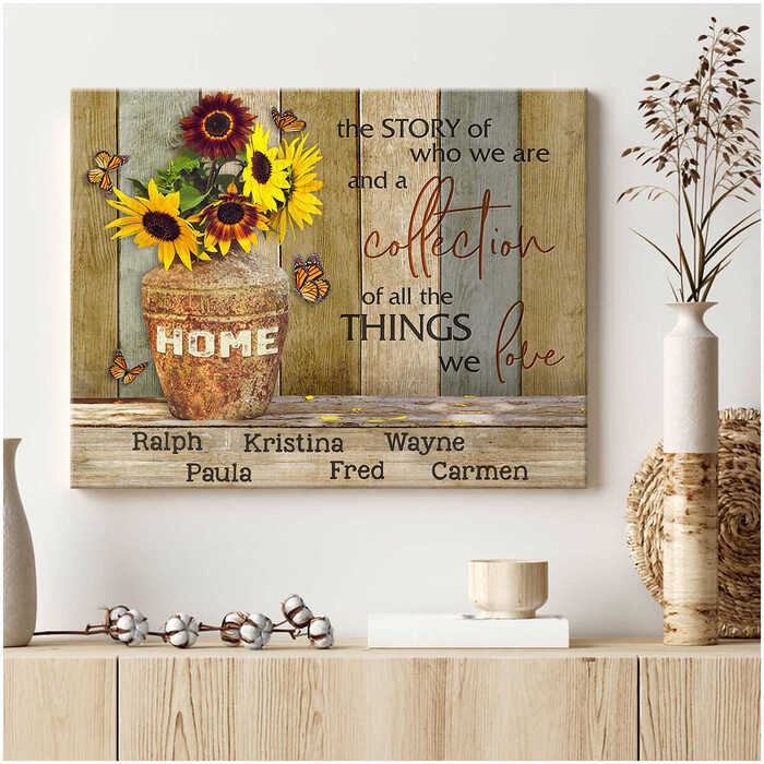 gifts for male coworkers - “The story of who we are” Canvas Print