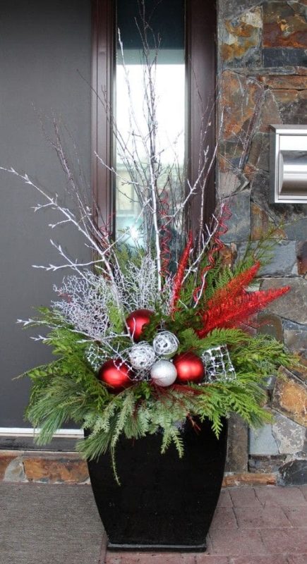 outdoor Christmas decor beautiful florist