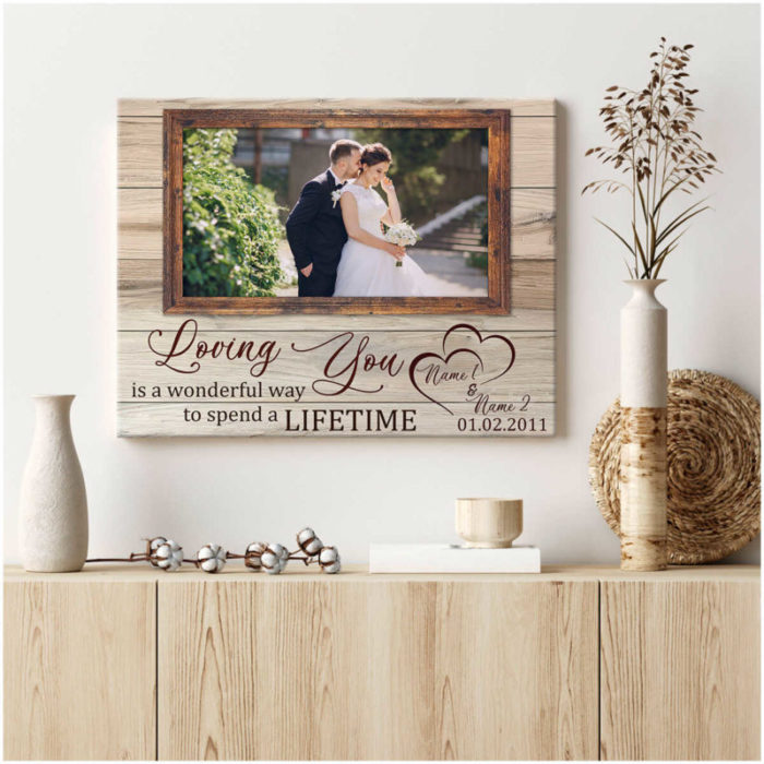 Loving You Canvas Wall Art Is Great Personalized Groom Gift