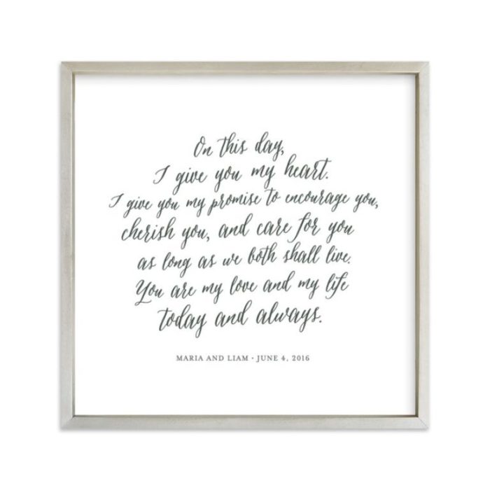 Best Valentine Presents For Her - Vows Print