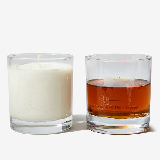 Valentine's day gift for her Etched Whiskey Tumbler Candle